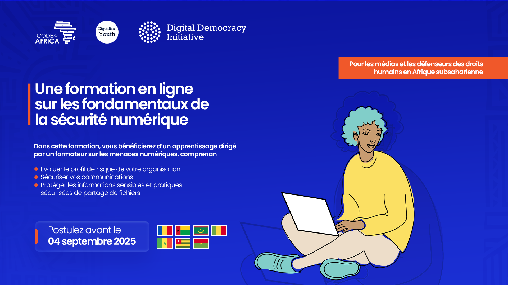 L'essentiel de la sécurité numérique : Une formation en ligne pour les défenseurs des droits de l'homme en Afrique subsaharienne